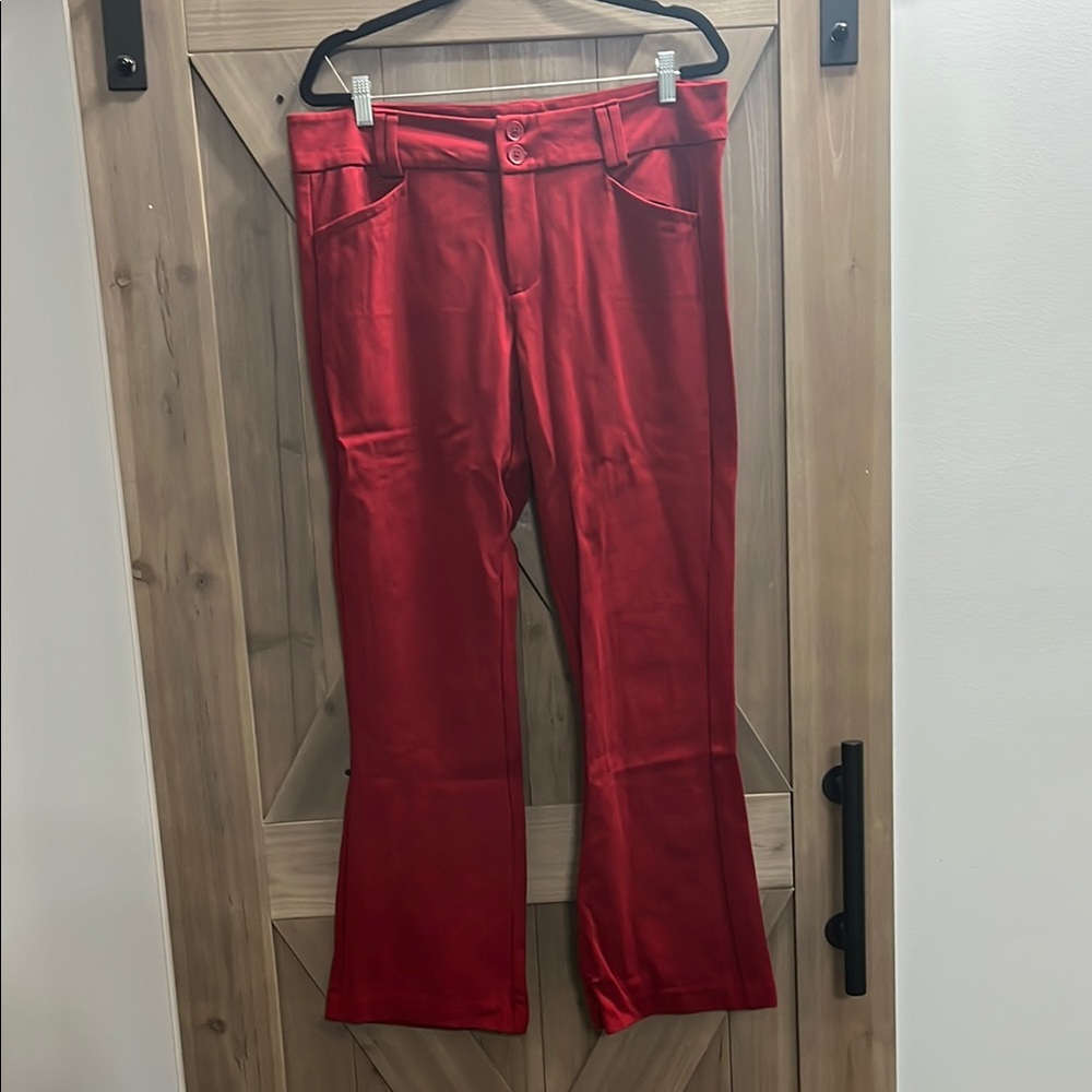 Red Flared Pants